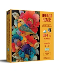 SunsOut Finch and Flowers 1000 Piece Jigsaw Puzzle for Adults