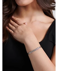 Devata Dragon Skin with Bone Chain Bracelet Sterling Silver and 18K Gold Accents