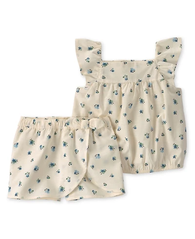 Carters Toddler Girls' 2T-5T Floral Tank Top and Skort, 2-Piece Set