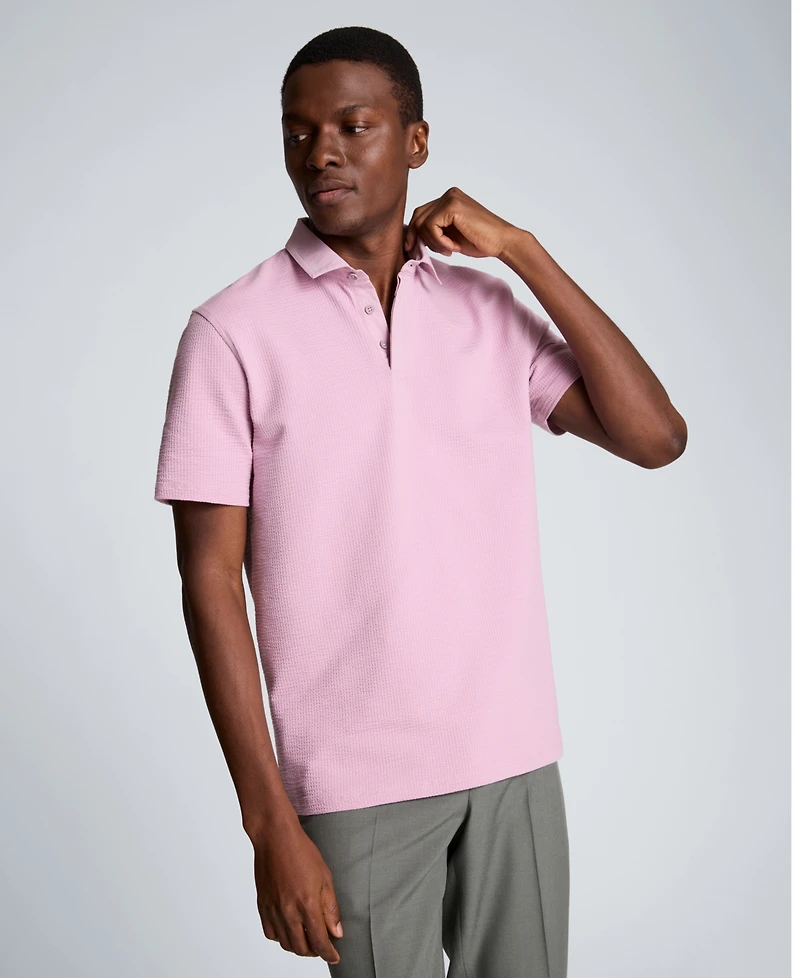 Kenneth Cole Men's Seersucker Classic-Fit Polo Shirt