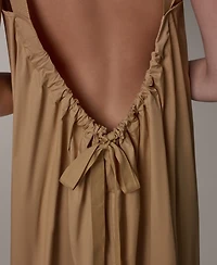 Donna Karan Weekend Women's Sleeveless Halter Tie Back Maxi Dress