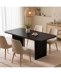 Tribesigns Rectangle Dining Table for 4-6 People, 63" Large Kitchen Table, Modern Dinner Table