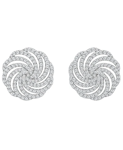 Wrapped in Love Diamond Swirl Stud Earrings (1 ct. t.w.) in 14k White Gold