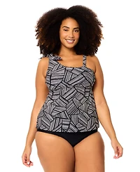 Raisins Curve Plus Marita Trendy Printed Tankini Swim Top