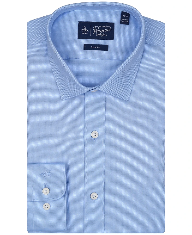 Penguin Men's Slim-Fit Collared Oxford Dress Shirt
