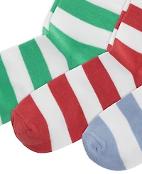 Polo Ralph Lauren Boys' and Girls' 4-11 Rugby Stripe Socks, 3-Pack