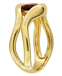 Macy's Garnet (1-3/8 ct. t.w.) Ring 18k Gold Flash Plated Sterling Silver