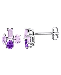 Macy's Multi-Gemstone (1 ct. t.w.) Earrings 18k Gold Flash Plated Sterling Silver (Also Available Blue Topaz & Amethyst)