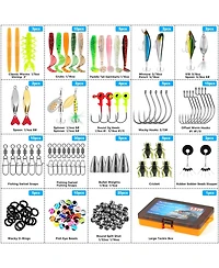 Gnuadz 137-piece Fishing Lures Tackle Box Crankbaits Spoon Hooks Weights Gear Kit Bass Freshwater