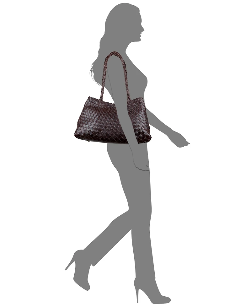 Patricia Nash Cheri Hand Stained Woven Large Satchel Handbag