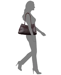 Patricia Nash Cheri Hand Stained Woven Large Satchel Handbag