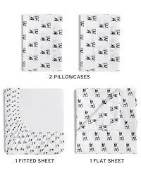Beatrice Home Fashions Whimsical Printed Microfiber -Pc. Sheet Set