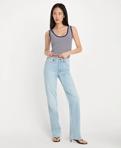 Good American Women's Soft Tech True Straight Jeans