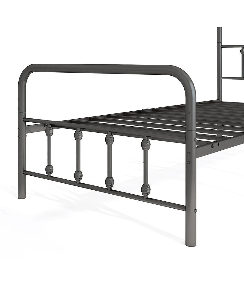 Slickblue Platform Bed Frame with Headboard Storage Space Under Bed for Organization