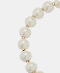 Lauren Ralph Lauren Imitation Pearl Logo Flex Bracelet