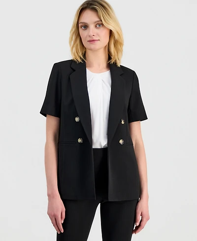 Anne Klein Women's Open-Front Short-Sleeve Blazer