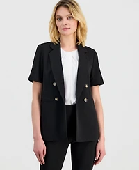 Anne Klein Women's Open-Front Short-Sleeve Blazer