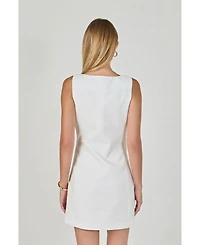 endless rose Women's Bow Cutout Mini Dress