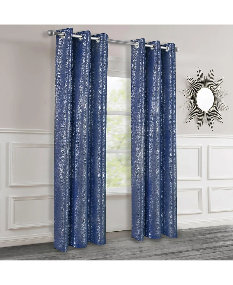 Dainty Home Artistic Blackout Window Panel Pair, 76" x 84"