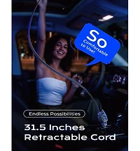 Lisen 96W Truck Car Charger 24V, 4-in-1 Fast Charging Adapter with Retractable Cables, Usb-c and Usb-a for iPhone, Samsung, iPad