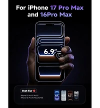 Lisen 2 Pack Screen Protector for iPhone 17 Pro Max/16 Pro Max, 9H Tempered Glass with Easy Install Tray, Bubble-Free Hd Clear Protective Film