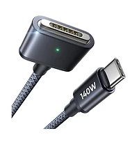 Lisen Usb-c to Magnetic 3 Cable 3.3 ft, 140W Fast Charging Cord for MacBook Charger, Compatible with MacBook Pro and Air, Midnight