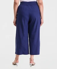 I.n.c. International Concepts Plus High-Rise Cropped Wide-Leg Pants, Macy's Exclusive