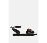 London Rag Womens Morgine Beaded Flat Sandals