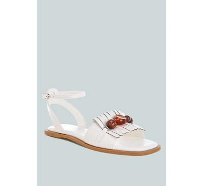 London Rag Womens Morgine Beaded Flat Sandals