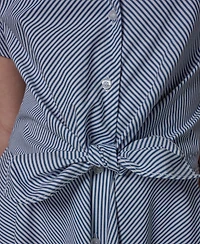 Donna Karan Weekend Women's Stripe Button-Front Collared Midi Dress