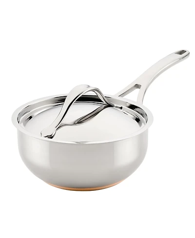 Anolon Nouvelle Copper Stainless Steel 2.5-Quart Covered Saucier, Macy's Exclusive