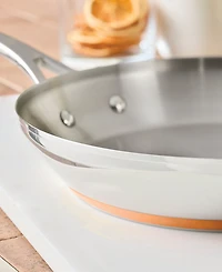 Anolon Nouvelle Copper Stainless Steel 12" French Skillet & Lid