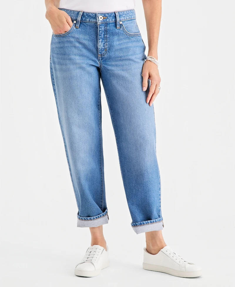 Style & Co Women's Mid-Rise Relaxed Straight-Leg Jeans, Macy's Exclusive