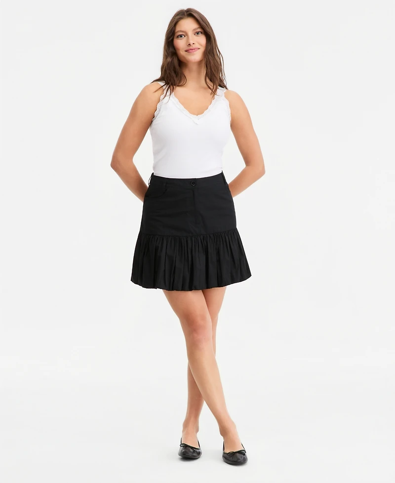 On 34th Women's High Rise Drop Waist Bubble Mini Skirt, Macy's Exclusive