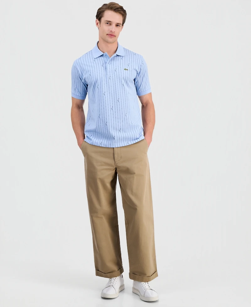 Lacoste Men's Print Stripe Polo Shirt