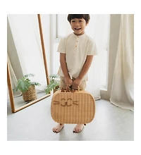 Momiji Kitty Handcrafted Rattan Suitcase