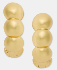 Anne Klein Small Half-Dome Huggie Hoop Earrings, 0.6"