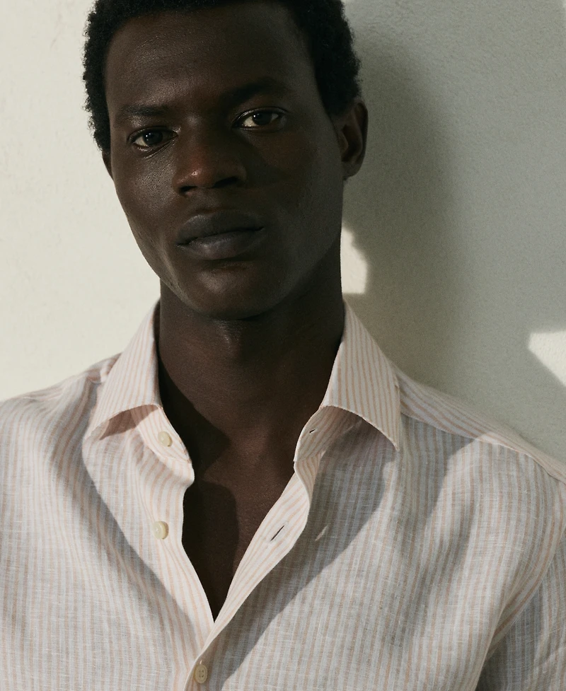Mango Men's Striped Slim-Fit Shirt