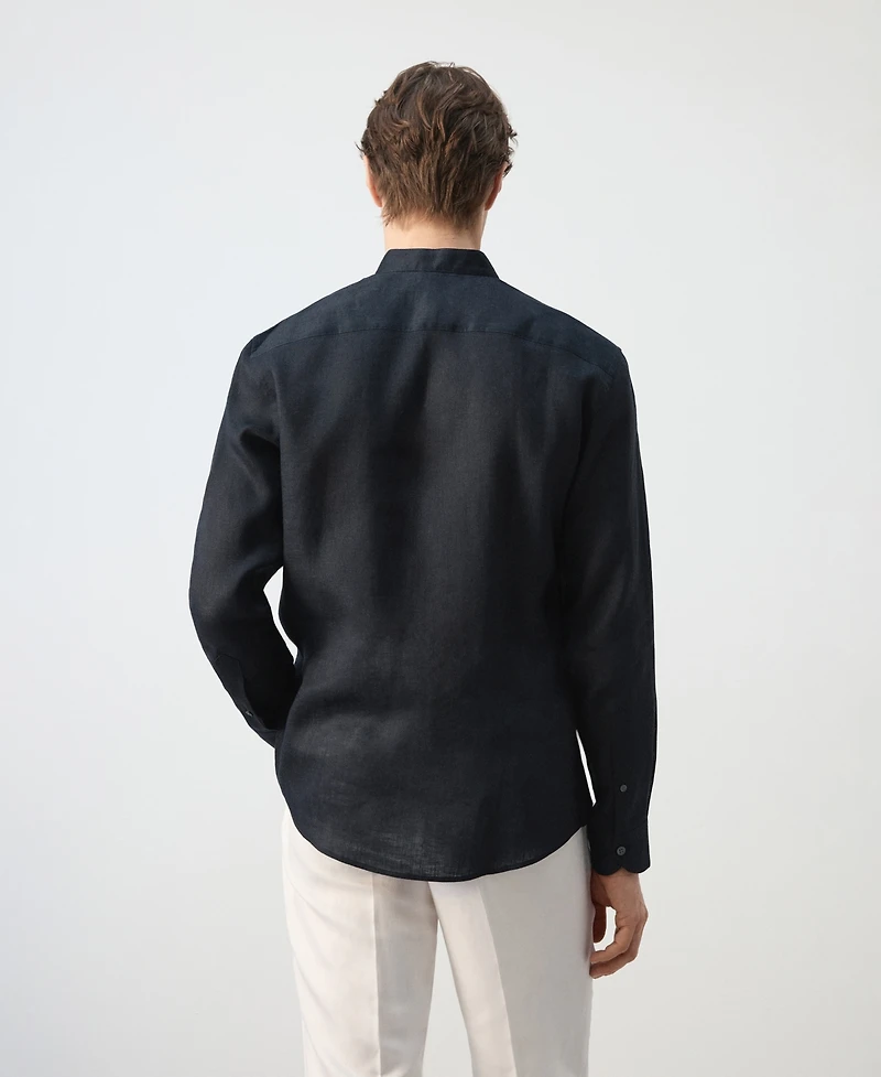 Mango Men's Mao Collar Shirt