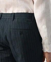 Mango Men's Pinstripes Regular-Fit Linen-Blend Pants