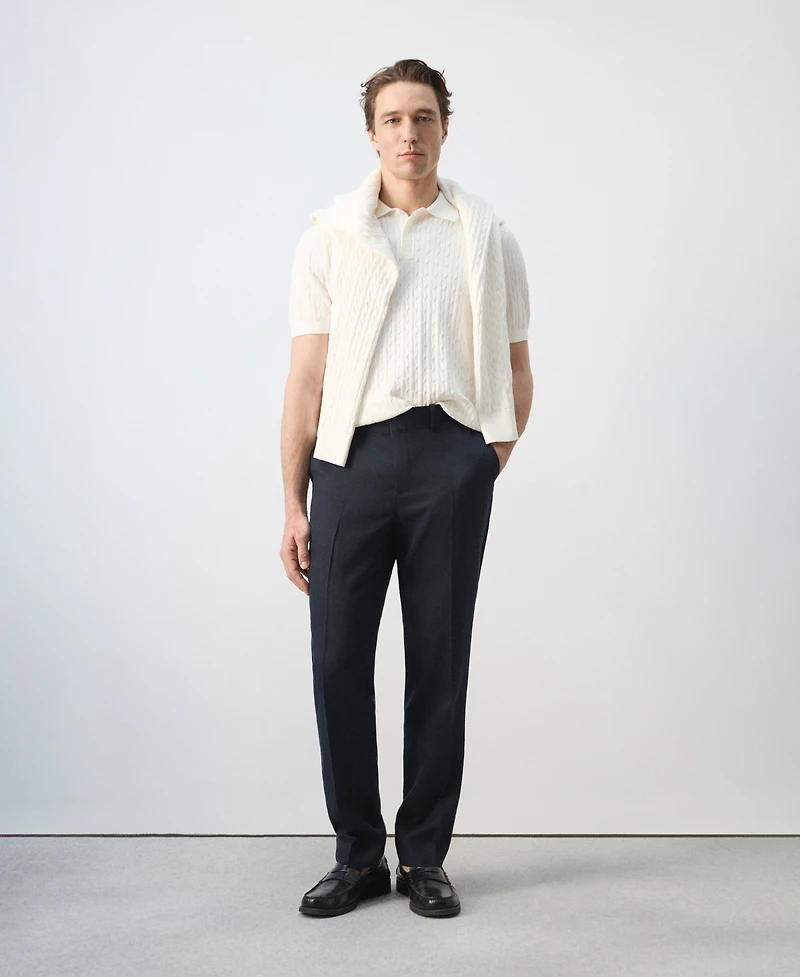 Mango Men's Slim-Fit Lyocell Linen Pants