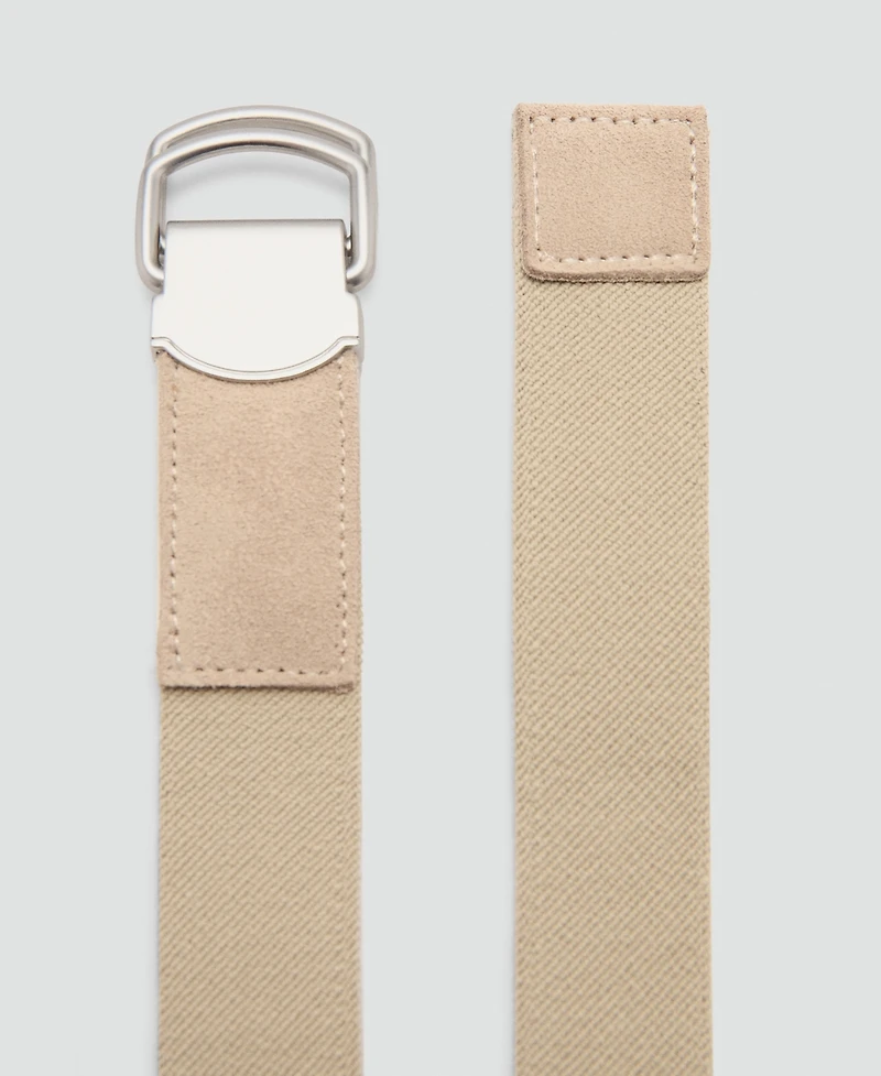 Mango Men's Leather Mixed Belt