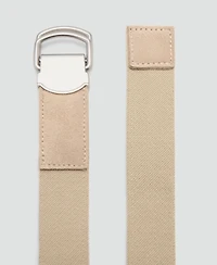 Mango Men's Leather Mixed Belt