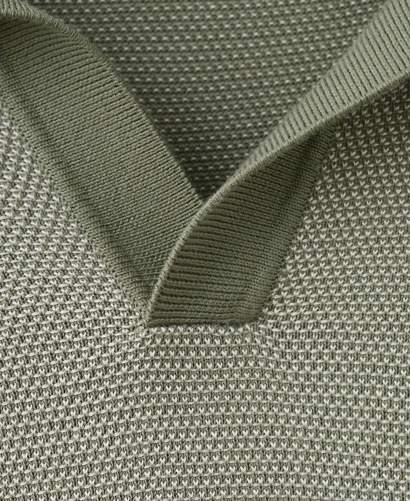 Mango Men's Combined Knit Polo Shirt