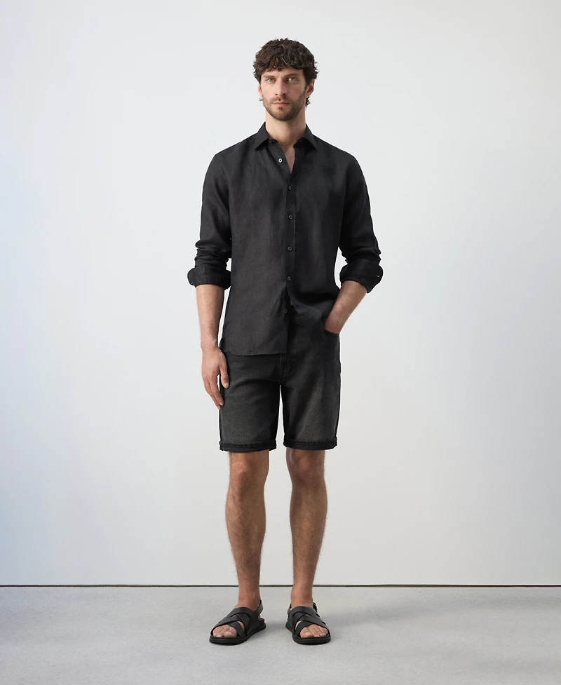 Mango Men's Slim-Fit Denim 9.45" Bermuda Shorts