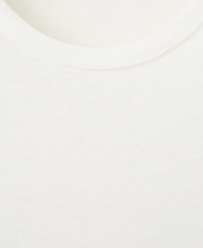 Mango Men's Linen Slim-Fit T-Shirt