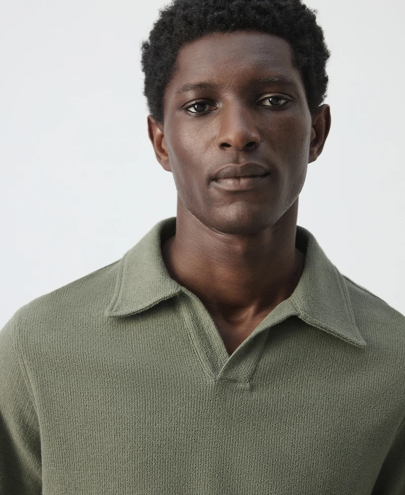 Mango Men's Regular-Fit Textured Polo Shirt
