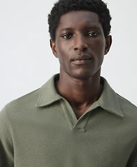 Mango Men's Regular-Fit Textured Polo Shirt