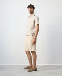 Mango Men's Regular-Fit Textured Striped Polo