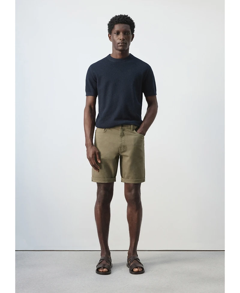 Mango Men's Slim-Fit Denim 9.45" Bermuda Shorts